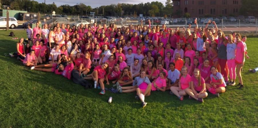 Girls cross country joins Bright Pink’s fight against cancer