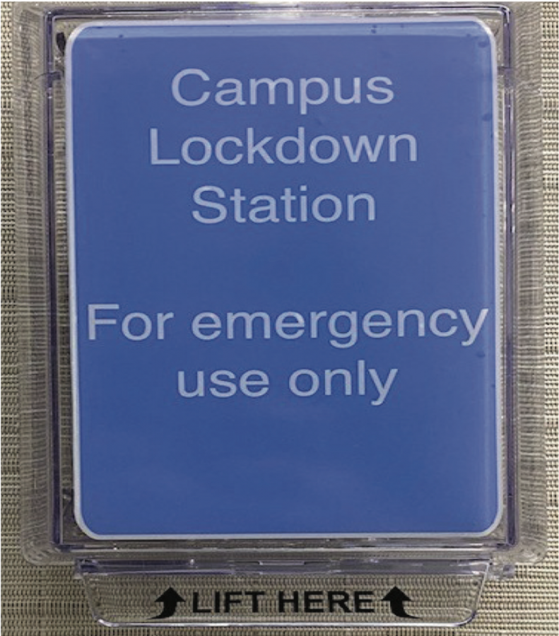 The system allows teachers to quickly activate a lockdown