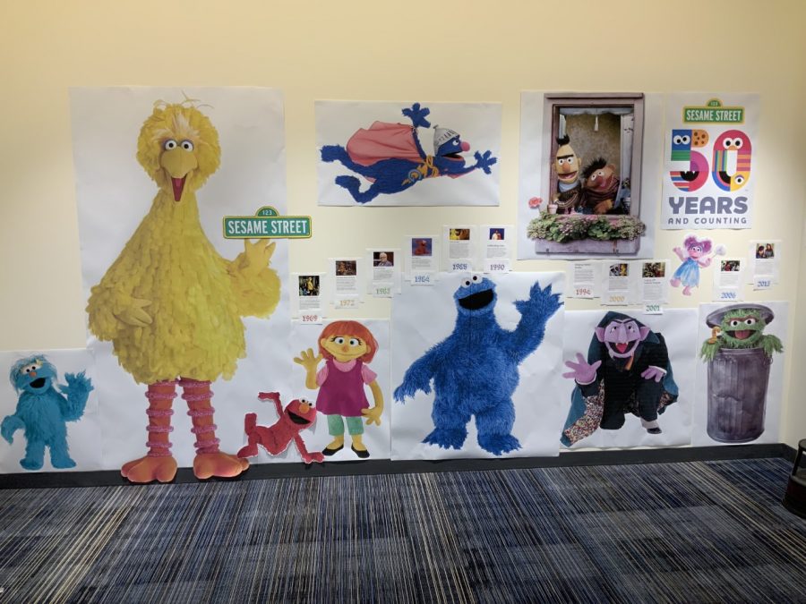 The character display is sized to scale, including the 82 Big Bird