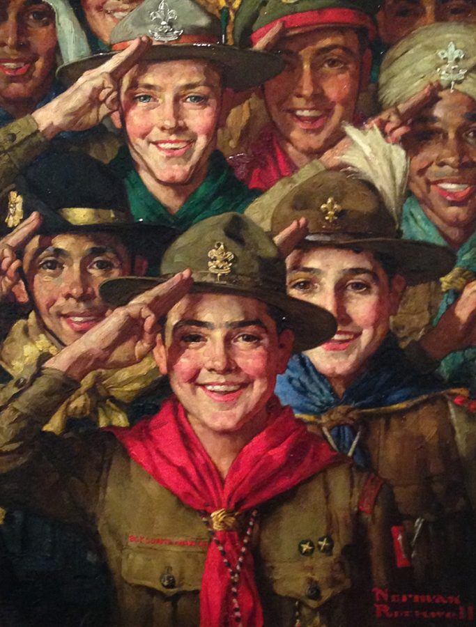 BSA plans to sell its Norman Rockwell collection including this painting called An Army of Friendship to pay for legal fees