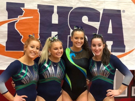 The team’s seniors (left to right: Amy Zun, Avery Faulkner, Maeve Murdock, and Rachel Zun)