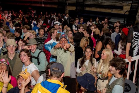 Students mingle during the Homecoming Dance in 2019