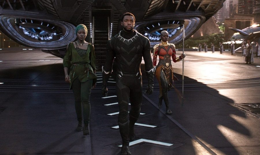 Boseman (middle) as  "Black Panther", has left a lasting legacy on and off the screen