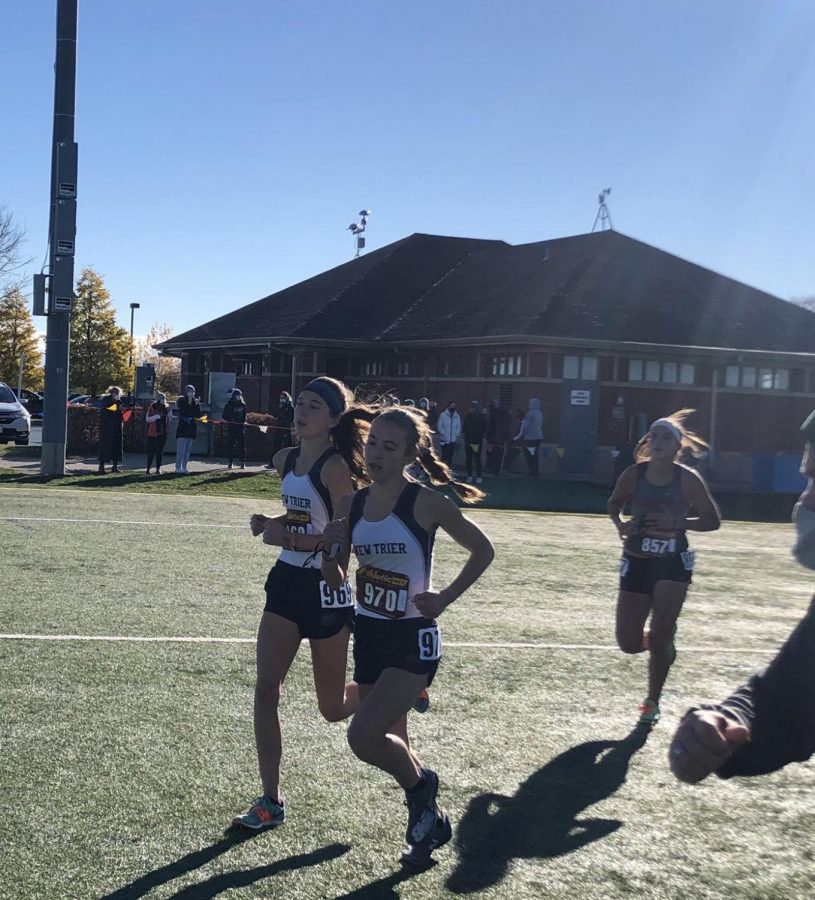 Senior Emma Braband and Sophomore Hannah Caudill at regionals on Oct 24.