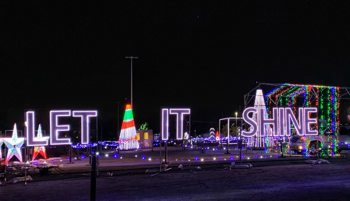 A colorful Christmas light display at Northbrook Court is part of a unique 2020 holiday experience