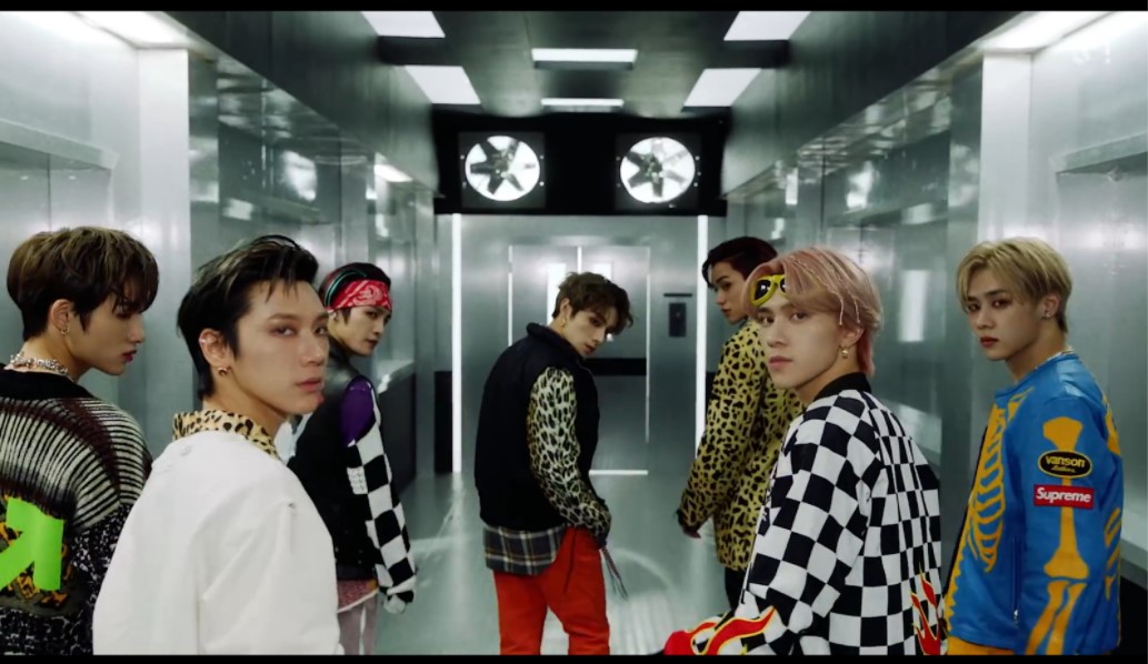 WayV in the video for "Kick Back," the title track on their new album (Courtesy of SMTOWN on Youtube)