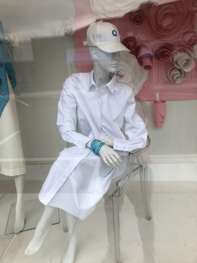  Mannequins at Neapolitan in Winnetka caused some concern among residents because of the blue QAnon bracelets around their wrists  
