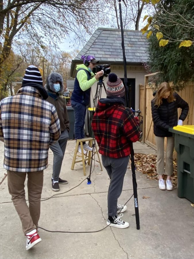 The crew of Amber shoots in a Wilmette alleyway
