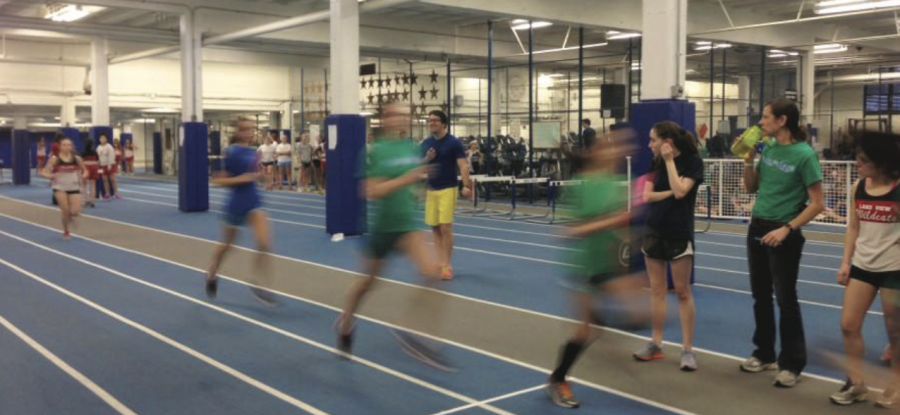 Track practices in Field House in 2018. Now, the team struggles to find a new practice space