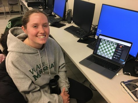 Rachel Ganz practices her chess moves. Ganz made the move away from a club sport and joined the Chess Team to fill that time