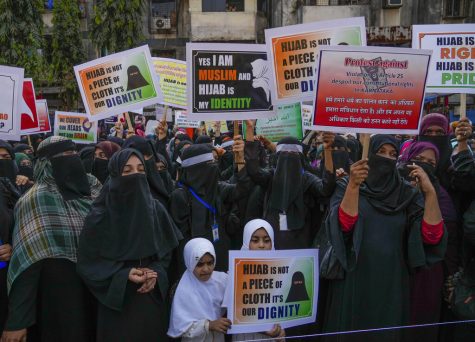 Muslim women in India protest for their rights to wear hijab in schools