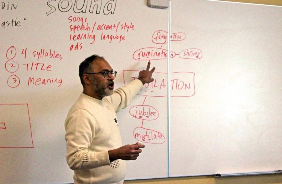 Faisal Mohyhuddin teaches his lesson called Accessing the Sensory Properties of Poetry.