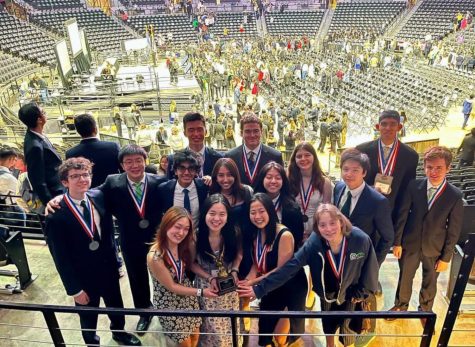 Science Olympiad students celebrating after winning medals at the competition in Wichita, Kansas
