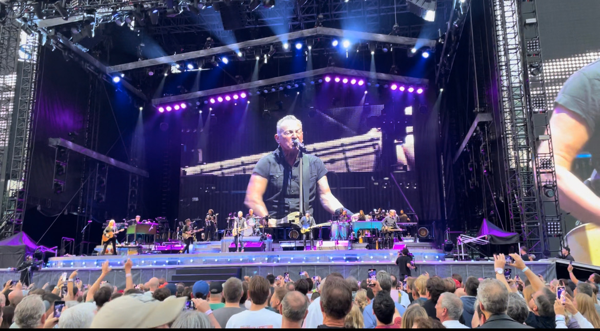 Bruce Springsteen performs live at Wrigley Field on Aug. 9