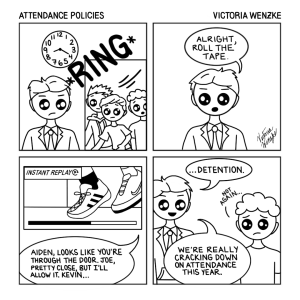 After students receive two tardies to advisery in a quarter, they get a 30-minute detention for every subsequent tardy 
