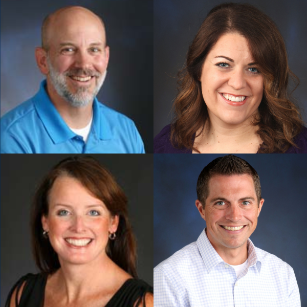 New Trier assistant principals (clockwise from top left): Scott Williams, Sarah Struebing, Dan Paustian, Trish Sheridan