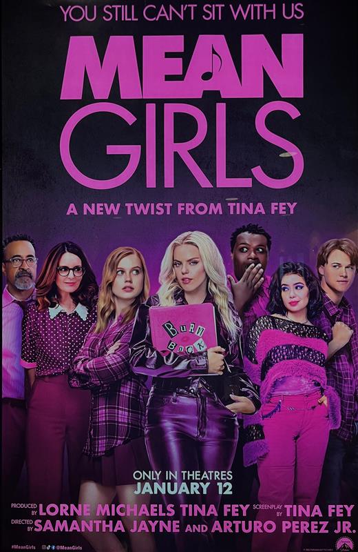 A poster promoting “Mean Girls” inside of the AMC Evanston Theater