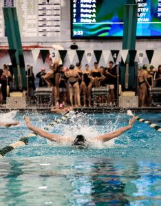 Zara Bolton speeds through the water during Oct. 12 meet