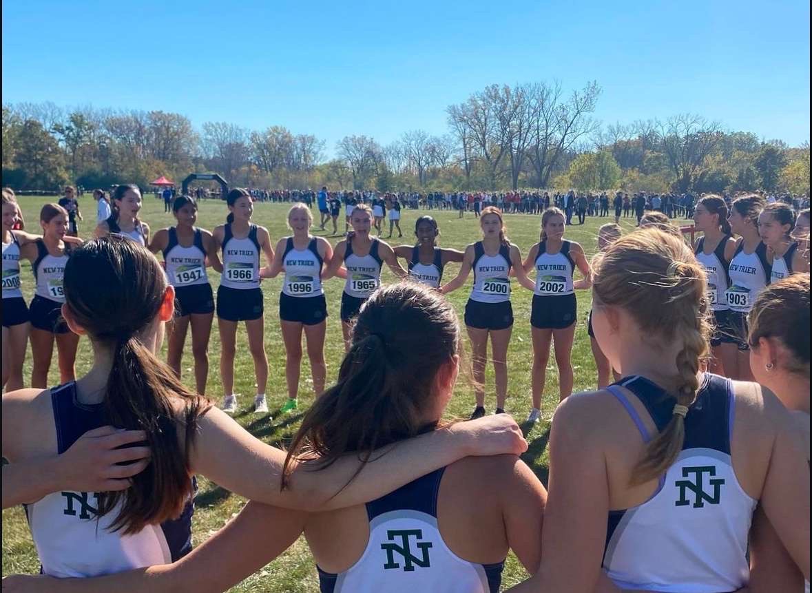 The team circles up before a meet