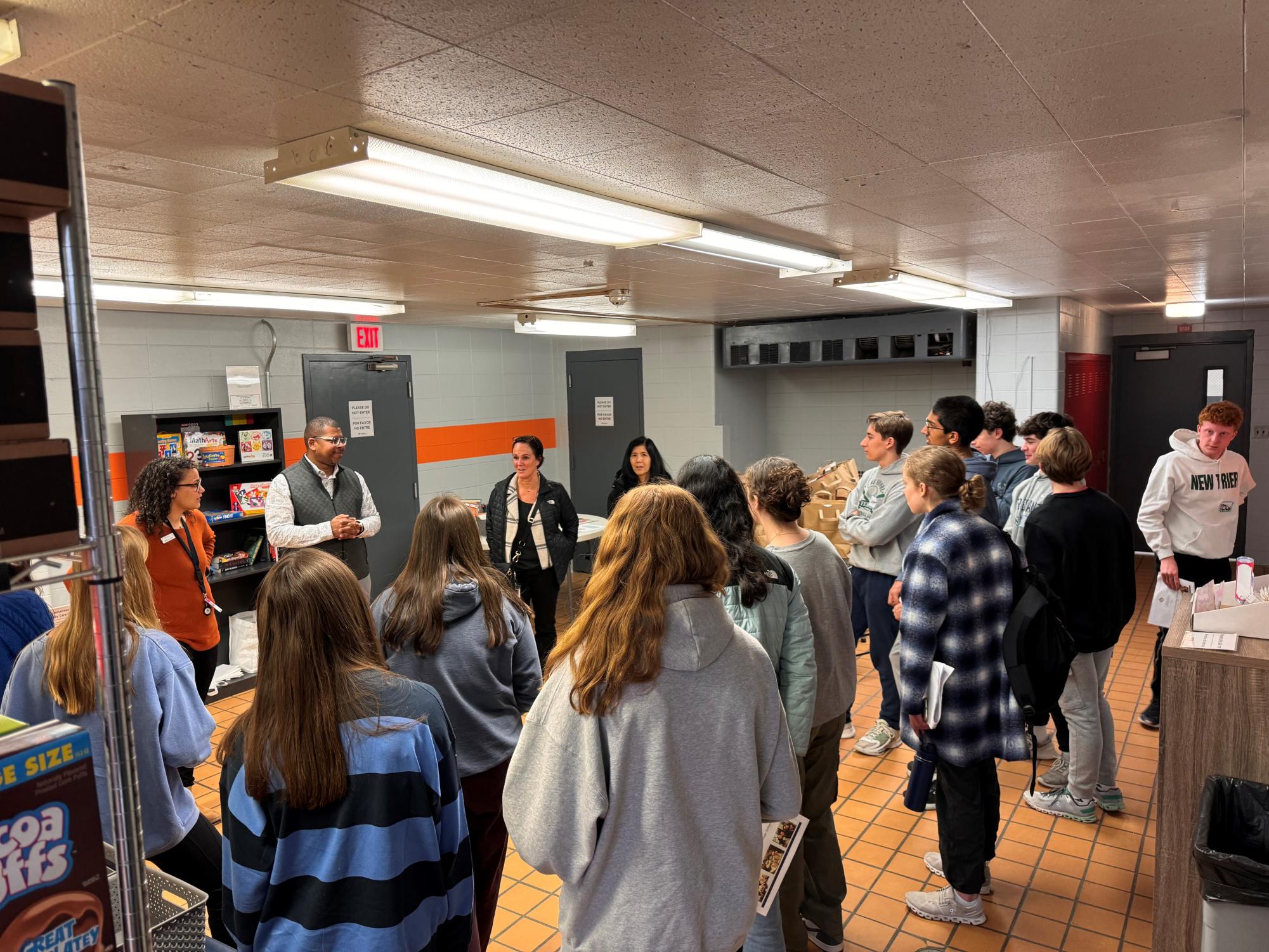 New Trier High School students visit NCCP’s Family Care Closet