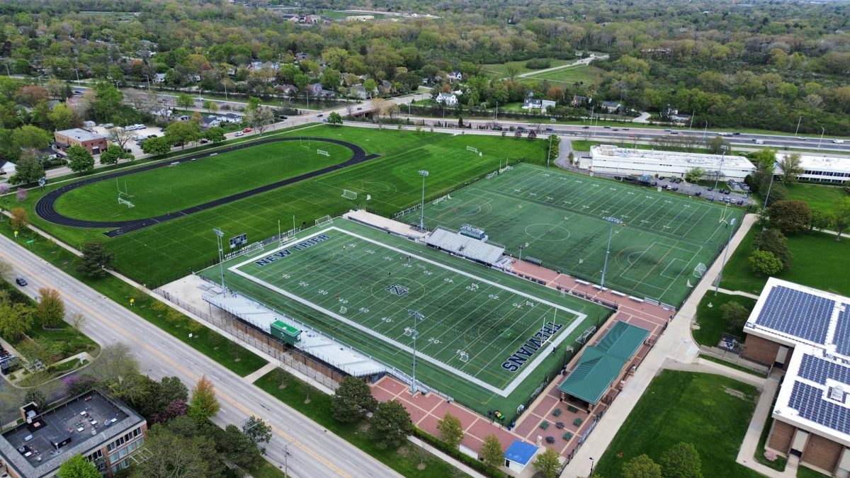 The athletic fields outside of New Trier’s Northfield Campus.