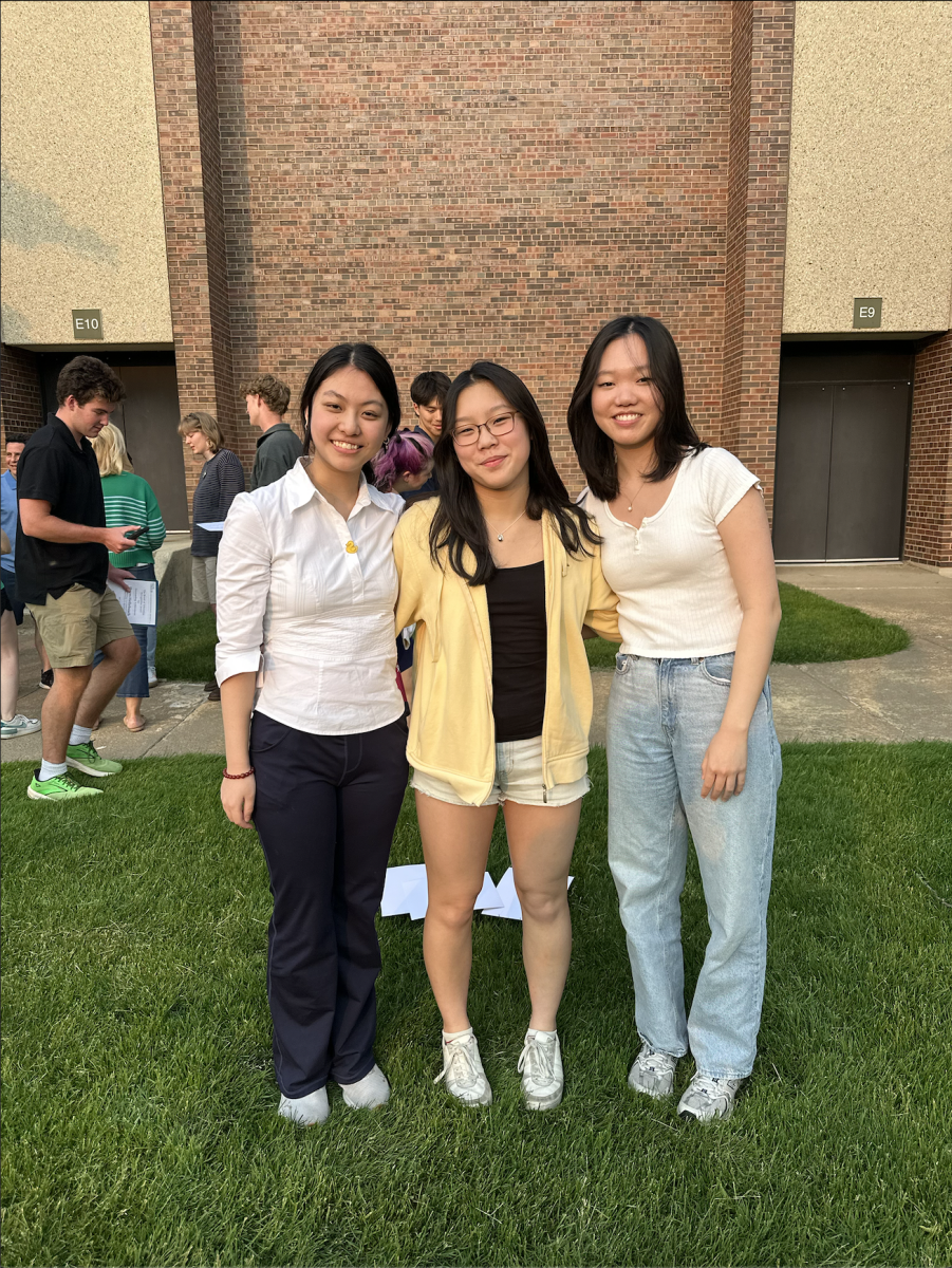 Next year's coheads (from left to right), Elan Hao, Kate Kang, and Catherine Ji, are excited to lead Science Olympiad