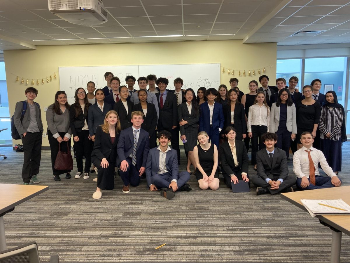 New Trier’s Model UN team at its first home conference on Oct 11