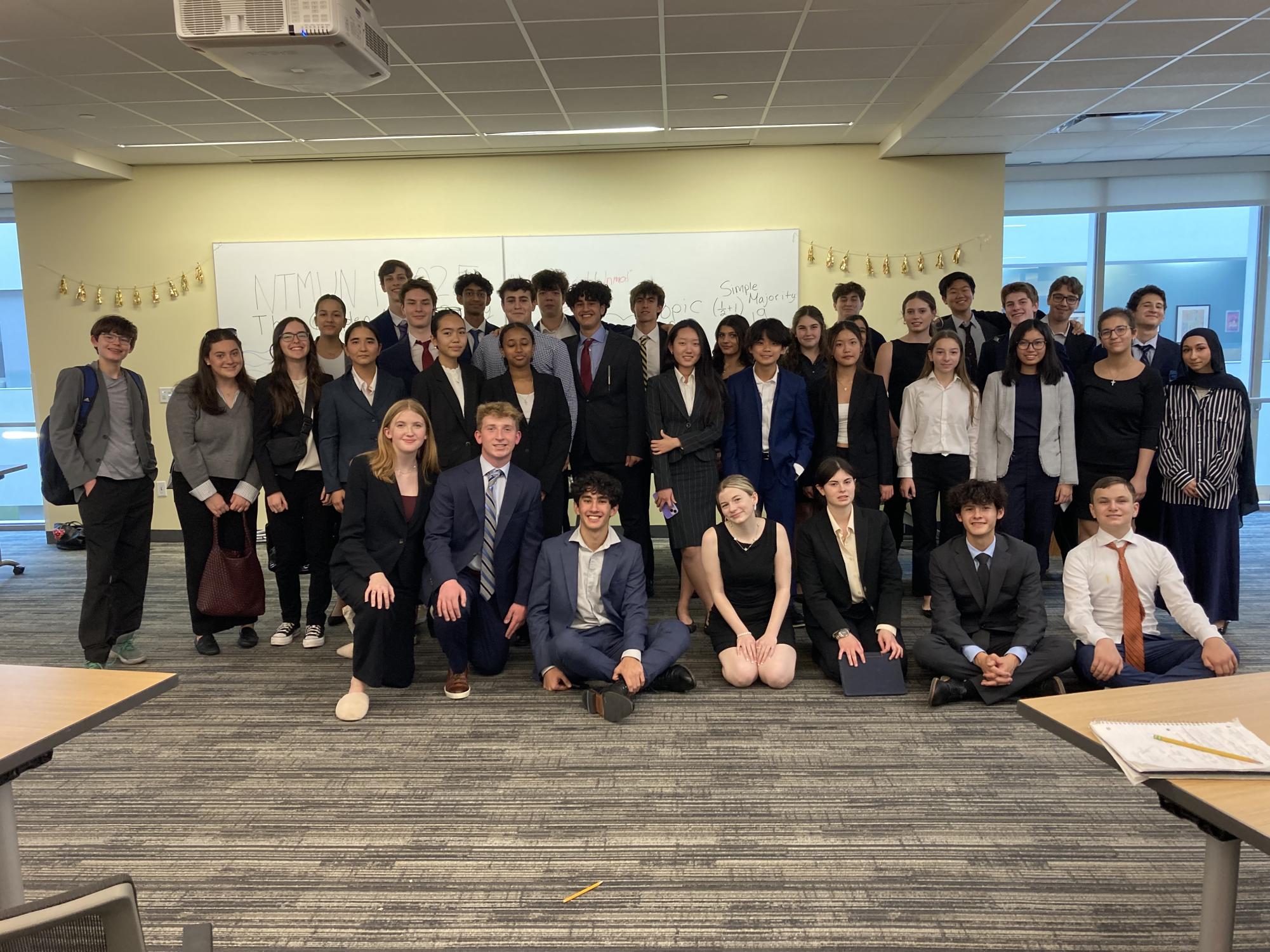 New Trier’s Model UN team at its first home conference on Oct 11