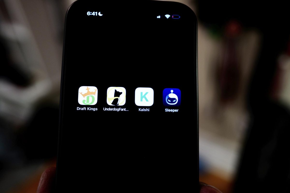 Sports fans bet through several apps and websites, including Draft Kings, Underdog Fantasy, Kalshi, and Sleeper.